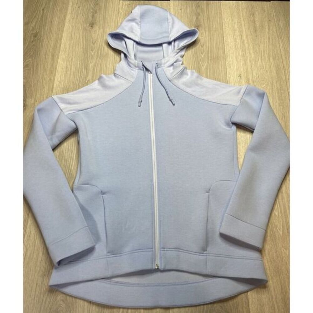 Sweaty Betty Jacket Hoodie Medium Baby Blue Athleisure‎ Gym Quiet Luxury Yoga